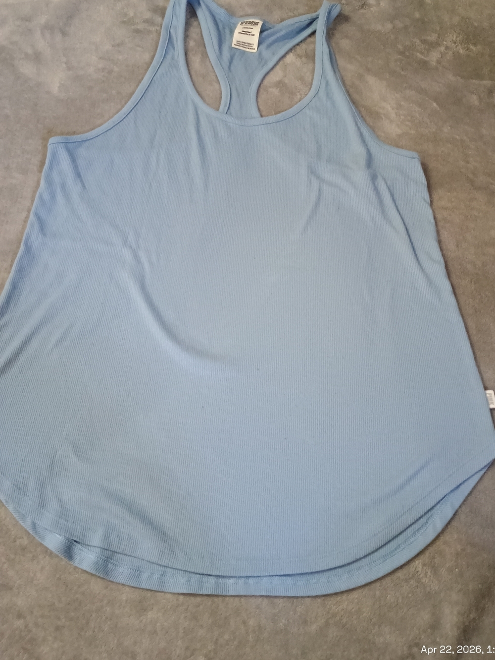 PINK Victoria's Secret Light Blue Racerback Tank